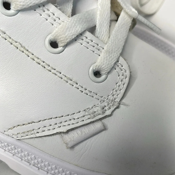 L’ORIGINALE PALLADIUM White Pampa Hi Top Lace Up Boots Sneakers Leather 7.5 - Picture 4 of 16